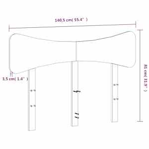 Čelo postele bílé 135 cm masivní borové dřevo - obrázek 9