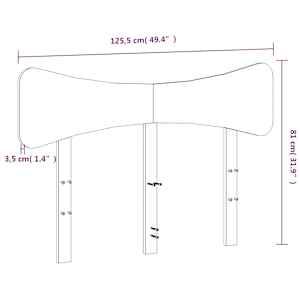 Čelo postele 120 cm masivní borové dřevo - obrázek 9