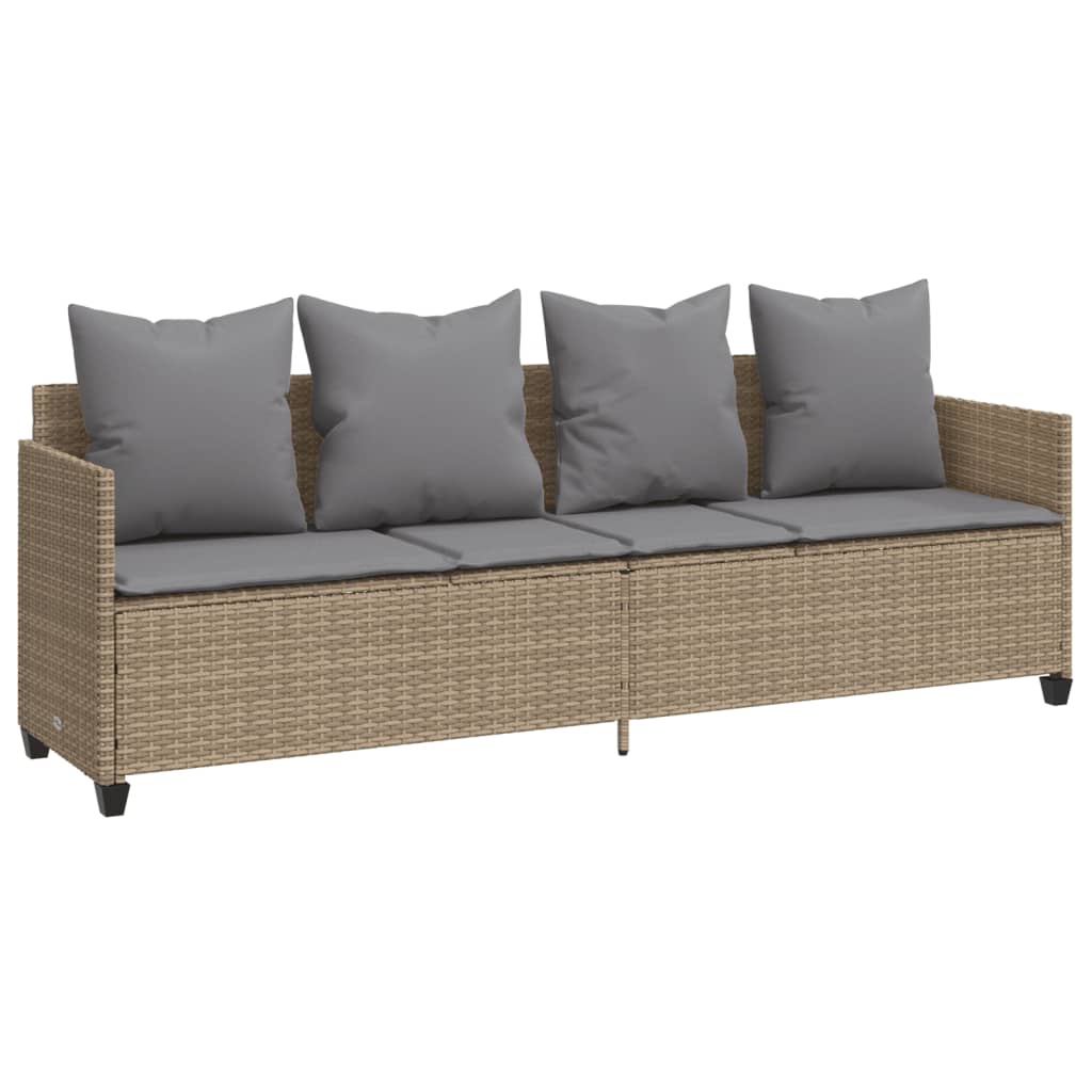 Remises Chaise Longue avec Coussins Siège Transat Jardin Noir Résine Tressée vidaXL