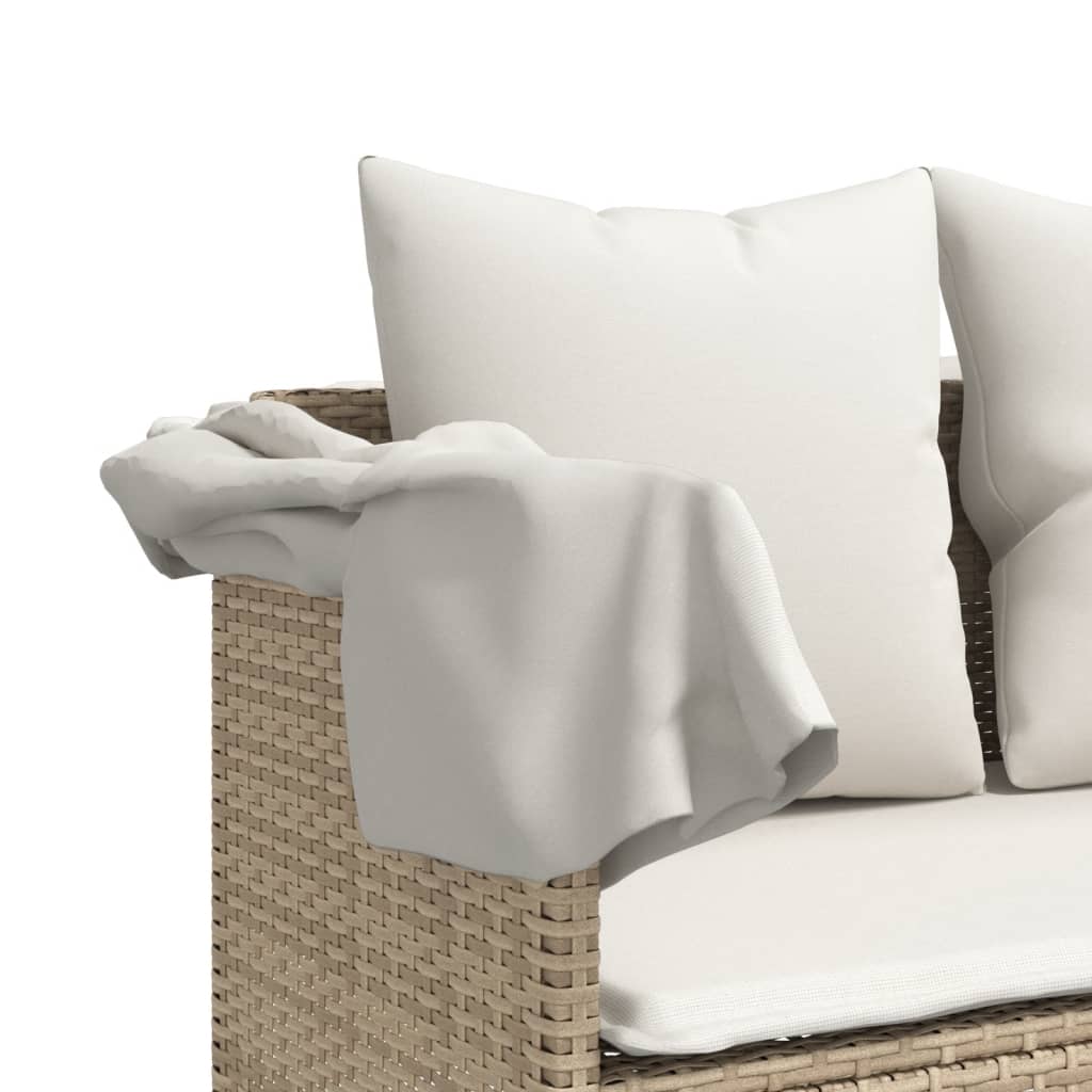 Chaise Longue avec Coussins Siège Transat Jardin Noir Résine en ligne Tressée vidaXL
