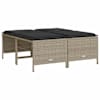 vidaXL aiataburetid istmepadjaga 4 tk, helehall, pol&uuml;rotang