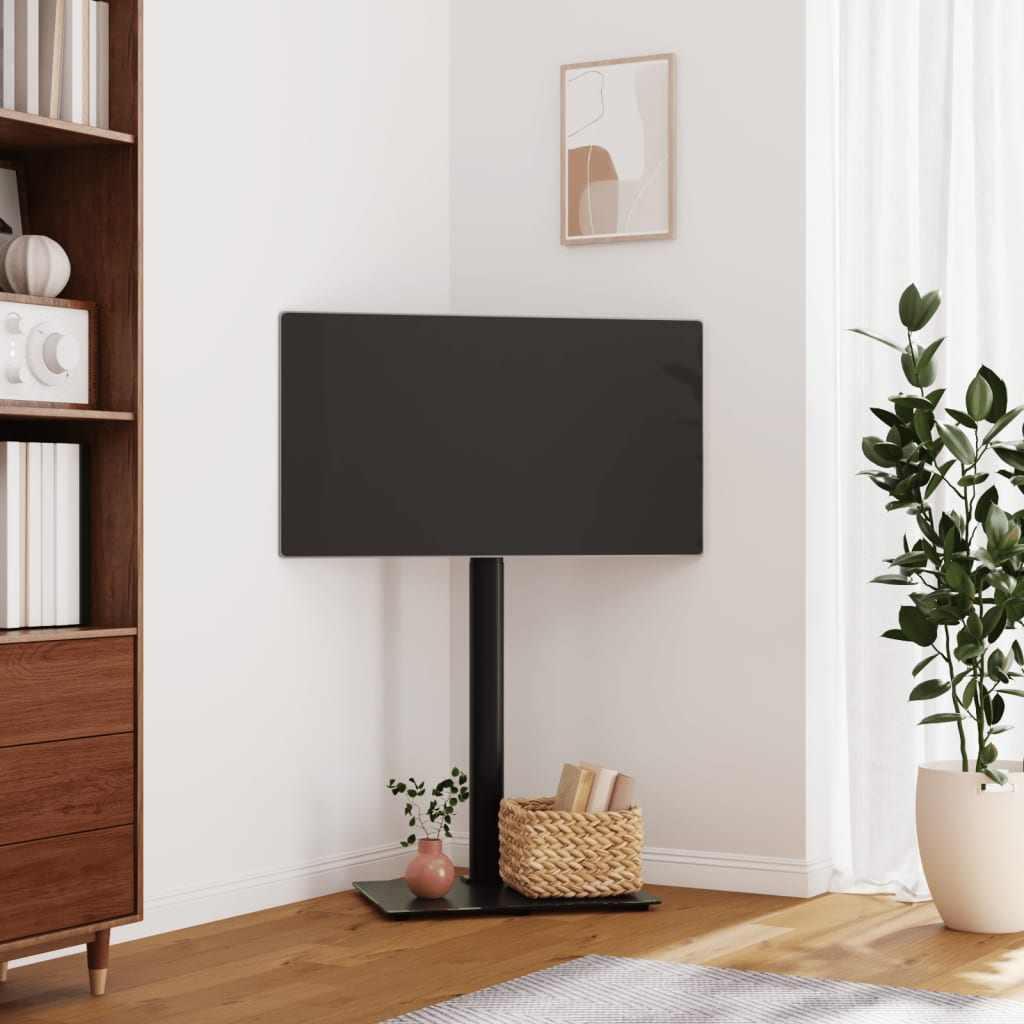 vidaXL Suport TV pe colț cu 1 nivel pentru 32-65 inch, negru