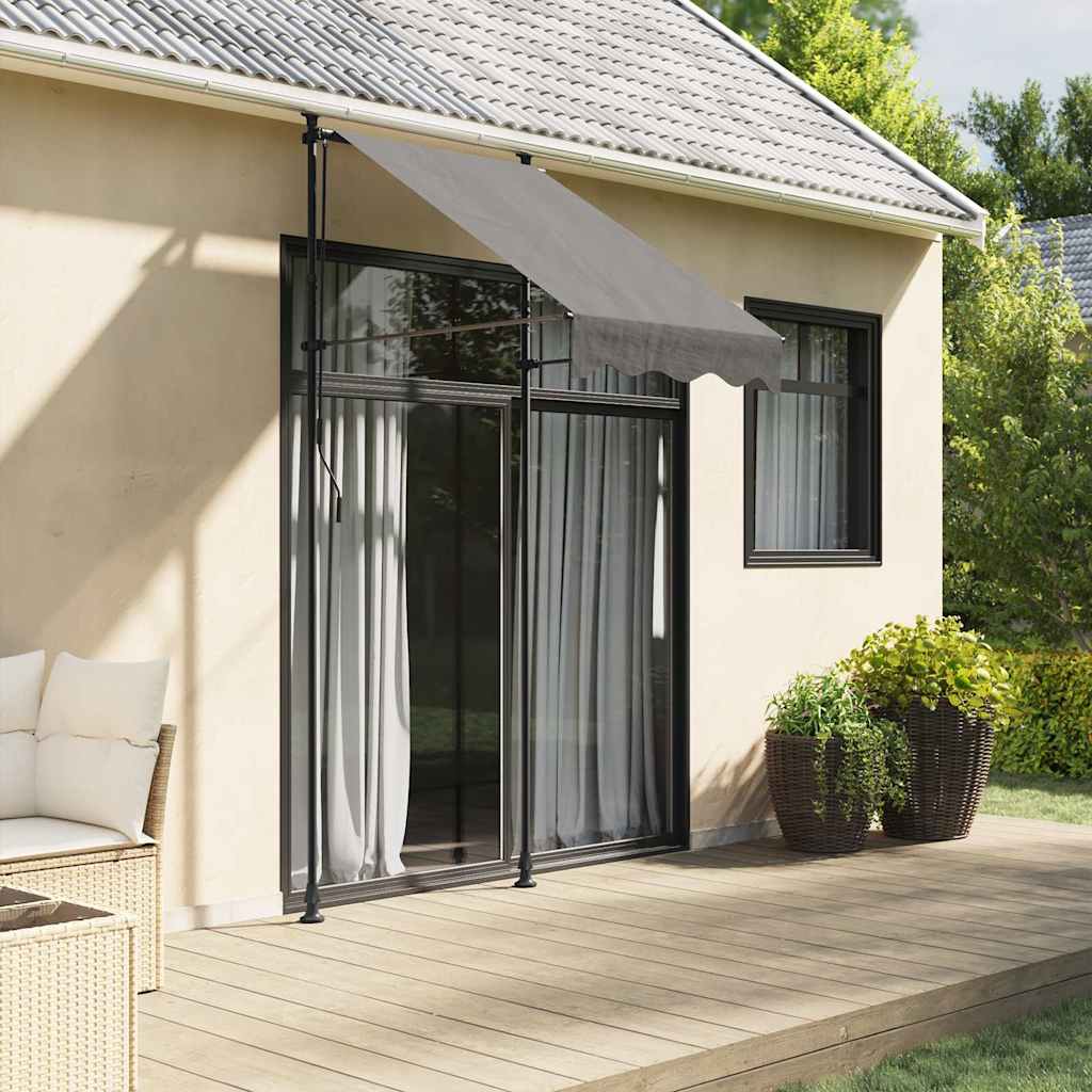 vidaXL Markise Einziehbar Anthrazit 100x150 cm Stoff und Stahl