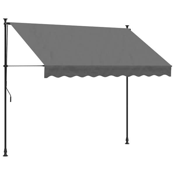 vidaXL sisset&otilde;mmatav varikatus antratsiithall, 250x150cm, kangas/teras