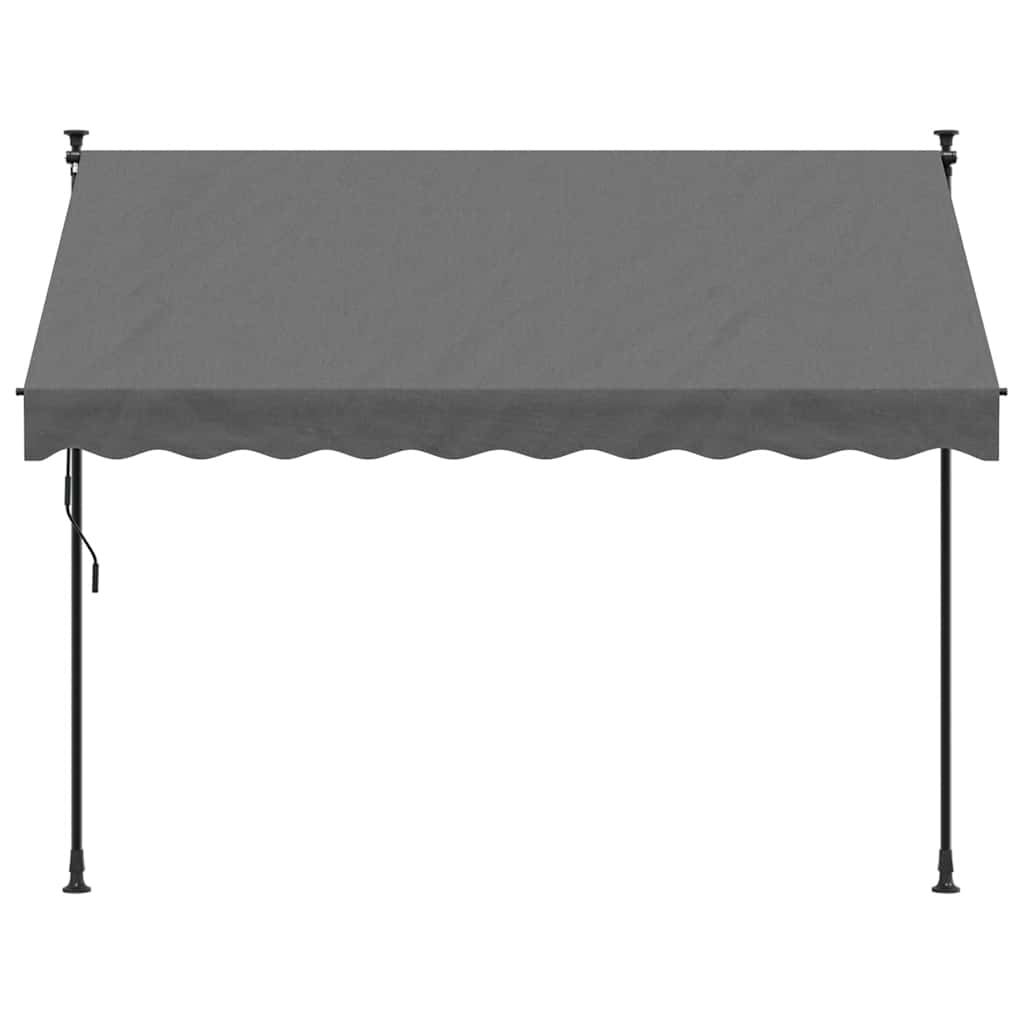 vidaXL antracit szövet és acél feltekerhető napellenző 250 x 150 cm