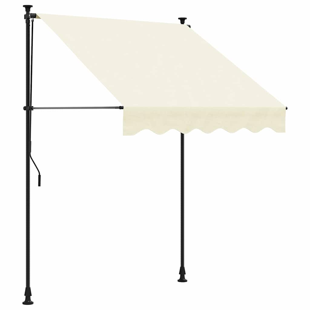 vidaXL Zatahovací markýza krémová 200 x 115 cm textil a ocel