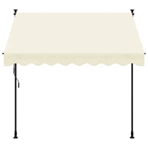 Zatahovací markýza krémová 250 x 150 cm textil a ocel - obrázek 3
