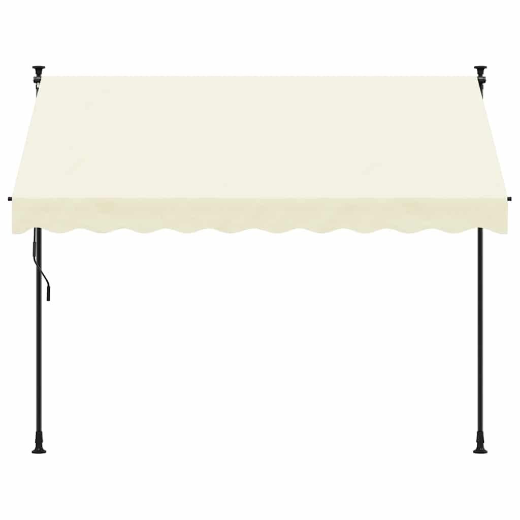 Thumbnail - vidaXL Markise Einziehbar Creme 300x150 cm Stoff und Stahl