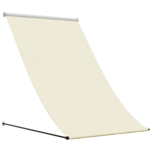 vidaXL sisset&otilde;mmatav varikatus, kreemjas, 150x150 cm, kangas/teras