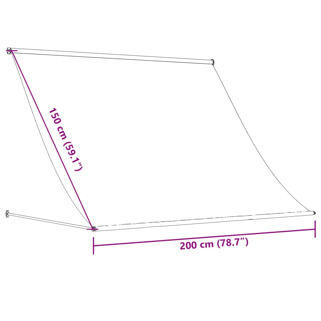 Retractable Awning Canopy Shelter Patio Sunshade Outdoor Awning Blind vidaXL - Picture 23 of 60