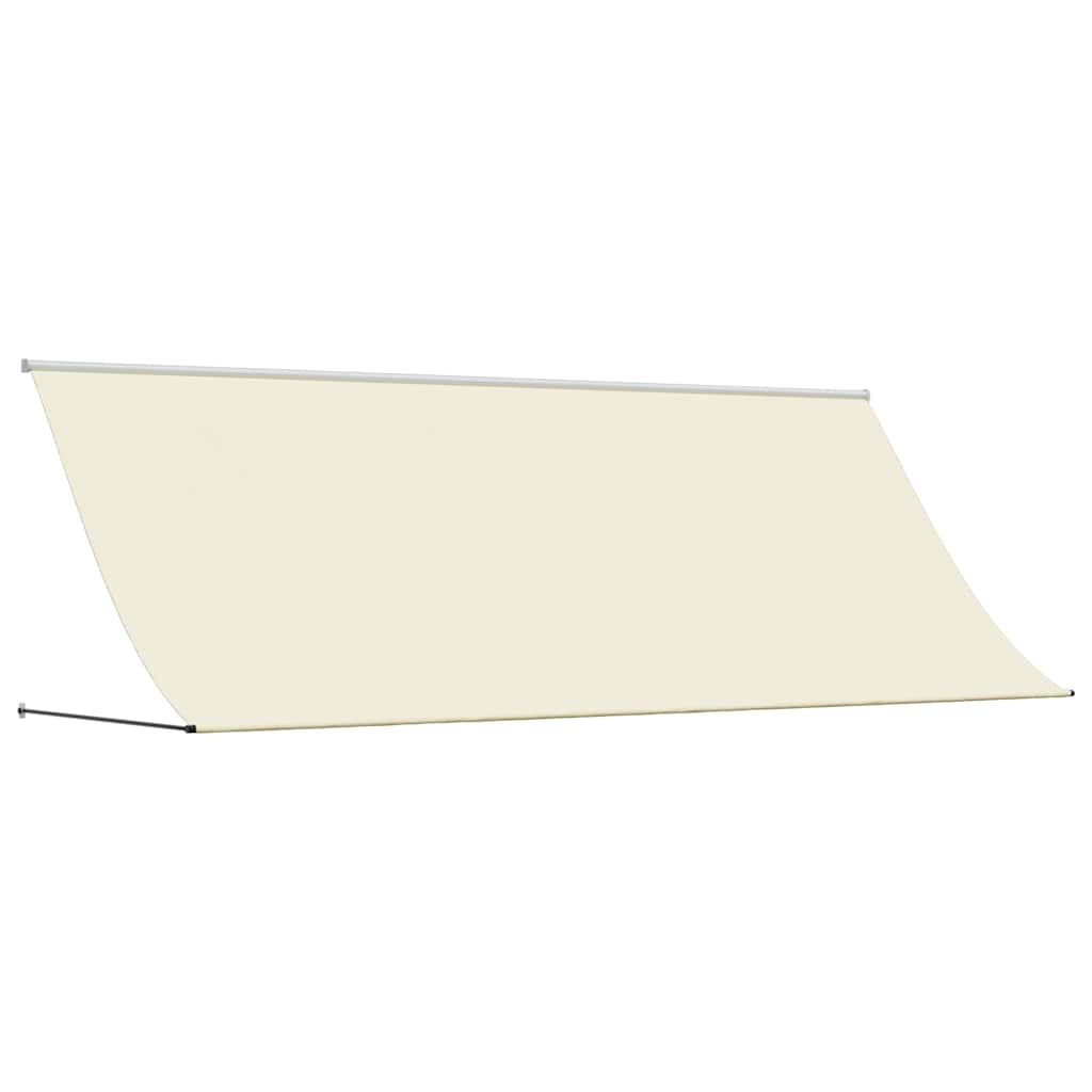 vidaXL Zaťahovacia markíza krémová 350x150 cm látka a oceľ