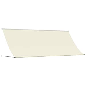 Zatahovací markýza krémová 350 x 150 cm textil a ocel - obrázek 2