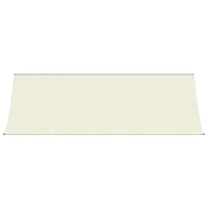 Zatahovací markýza krémová 400 x 150 cm textil a ocel - obrázek 3