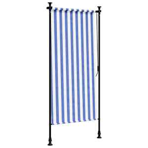 Venkovní roleta modrá a bílá 100 x 270 cm textil a ocel - obrázek 5