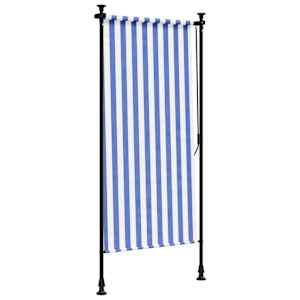 Venkovní roleta modrá a bílá 120 x 270 cm textil a ocel - obrázek 5