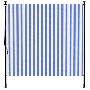 Venkovní roleta modrá a bílá 150 x 270 cm textil a ocel - obrázek 3