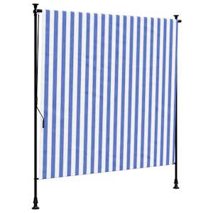 Venkovní roleta modrá a bílá 200 x 270 cm textil a ocel - obrázek 2