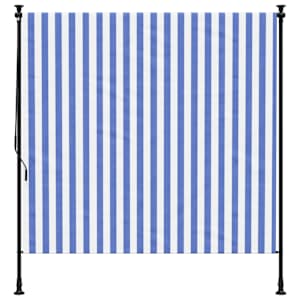Venkovní roleta modrá a bílá 200 x 270 cm textil a ocel - obrázek 3