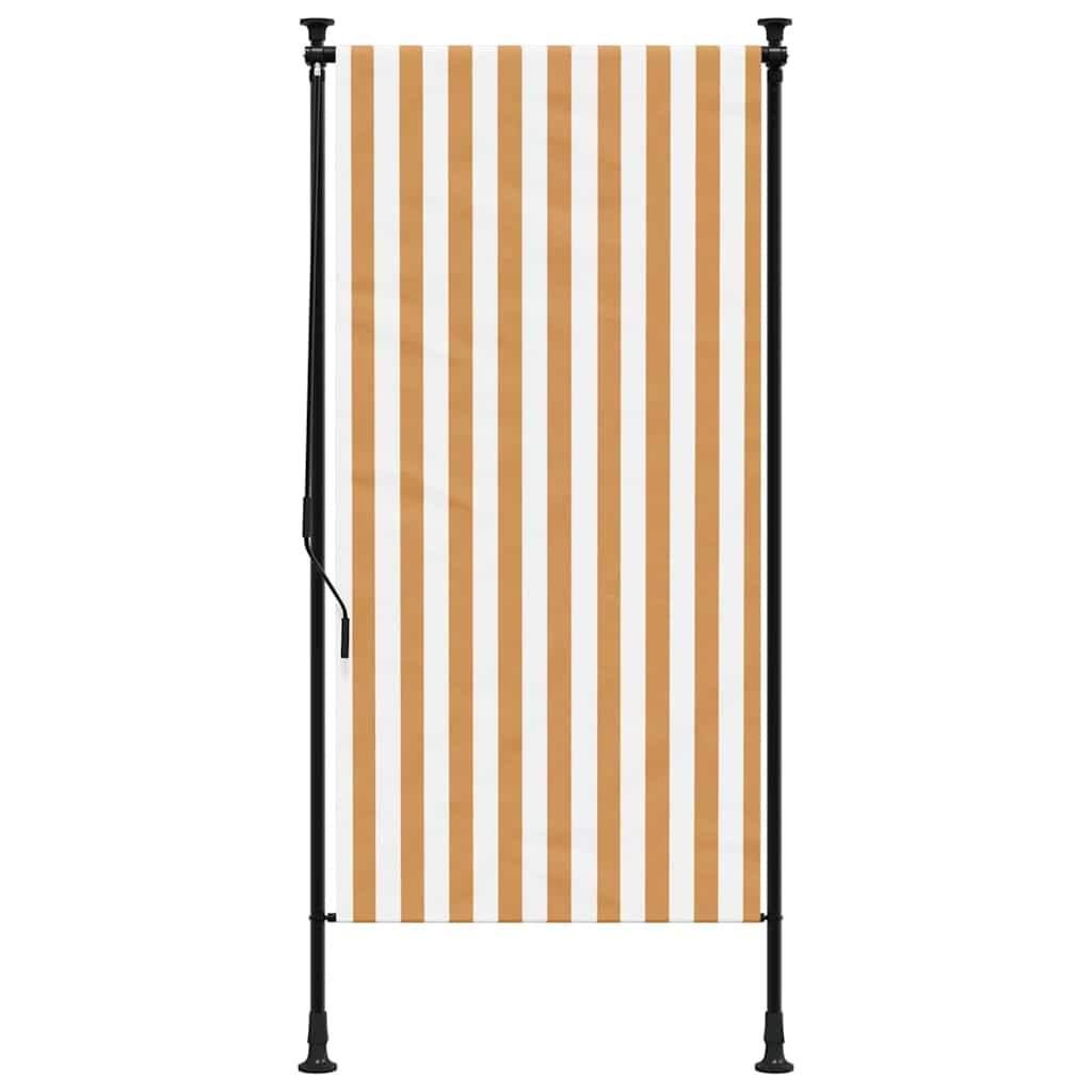 vidaXL narancssárga és fehér szövet és acél kültéri roló 120 x 270 cm