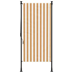Venkovní roleta oranžová a bílá 120 x 270 cm textil a ocel - obrázek 3