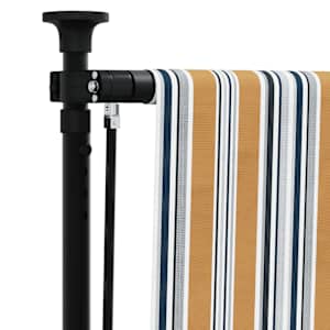 Venkovní roleta žlutá a bílá 100 x 270 cm textil a ocel - obrázek 7