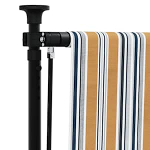 Venkovní roleta žlutá a bílá 120 x 270 cm textil a ocel - obrázek 7
