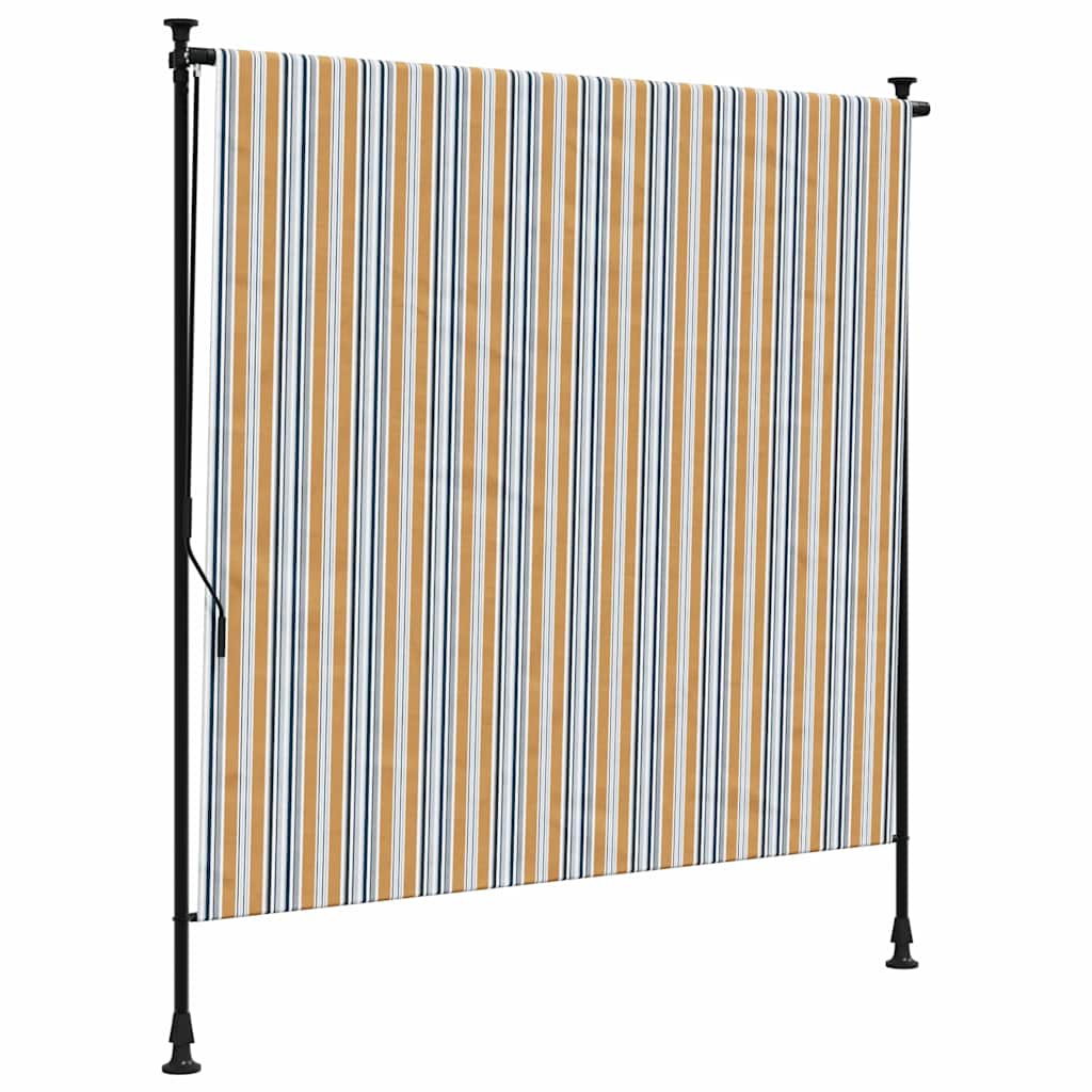 vidaXL Vonkajšia roleta žlto-biela 150x270 cm látka a oceľ
