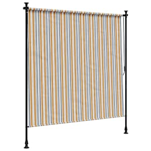 Venkovní roleta žlutá a bílá 150 x 270 cm textil a ocel - obrázek 5