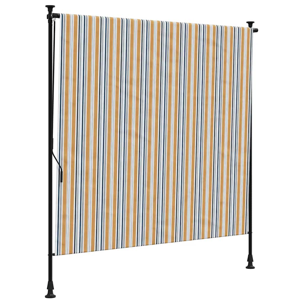 vidaXL Venkovní roleta žlutá a bílá 200 x 270 cm textil a ocel