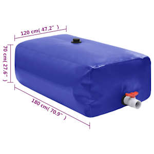 Nádrž na vodu s kohoutkem skládací 1 500 l PVC - obrázek 7