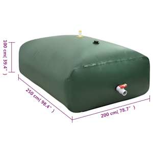 Nádrž na vodu s kohoutkem skládací 5 000 l PVC - obrázek 8