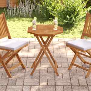 Mizna plošča 60x60x2,5 cm osmerokotna trdna tikovina