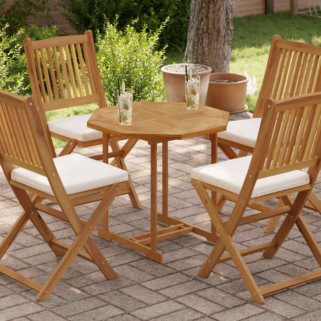 vidaXL Tischplatte 70x70x2,5 cm Achteckig Massivholz Teak