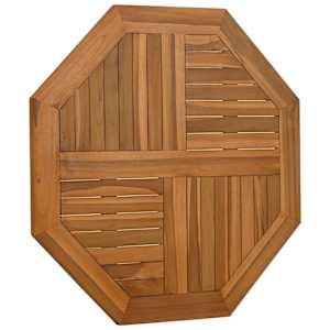 Stolní deska 80 x 80 x 2,5 cm osmihranná masivní teakové dřevo - obrázek 3
