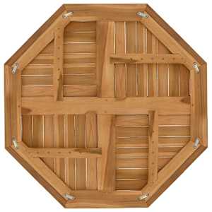 Stolní deska 80 x 80 x 2,5 cm osmihranná masivní teakové dřevo - obrázek 5