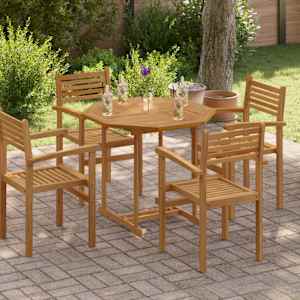 Mizna plošča 90x90x2,5 cm osmerokotna trdna tikovina