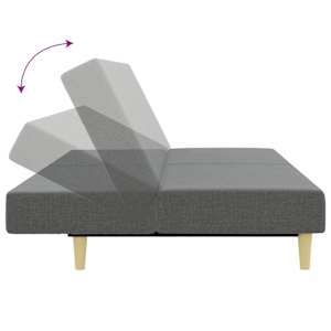 2dílná sedací souprava tmavě šedá textil - obrázek 8