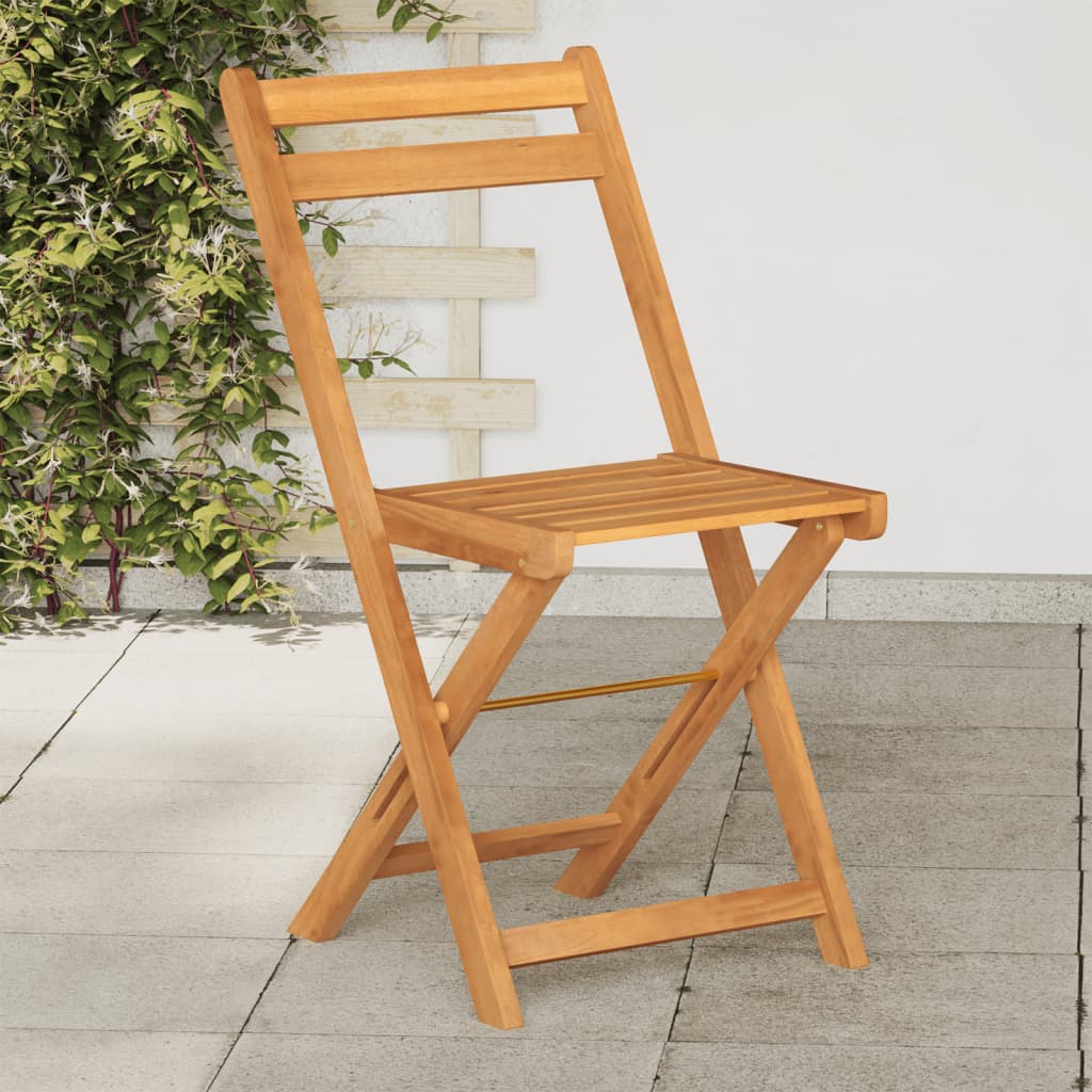 Skládací bistro židle 4 ks masivní akáciové dřevo