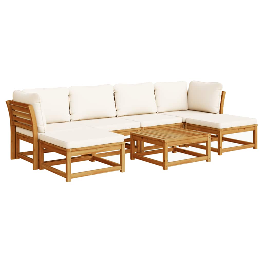 Thumbnail - vidaXL 7-tlg. Garten-Lounge-Set mit Kissen Massivholz Akazie