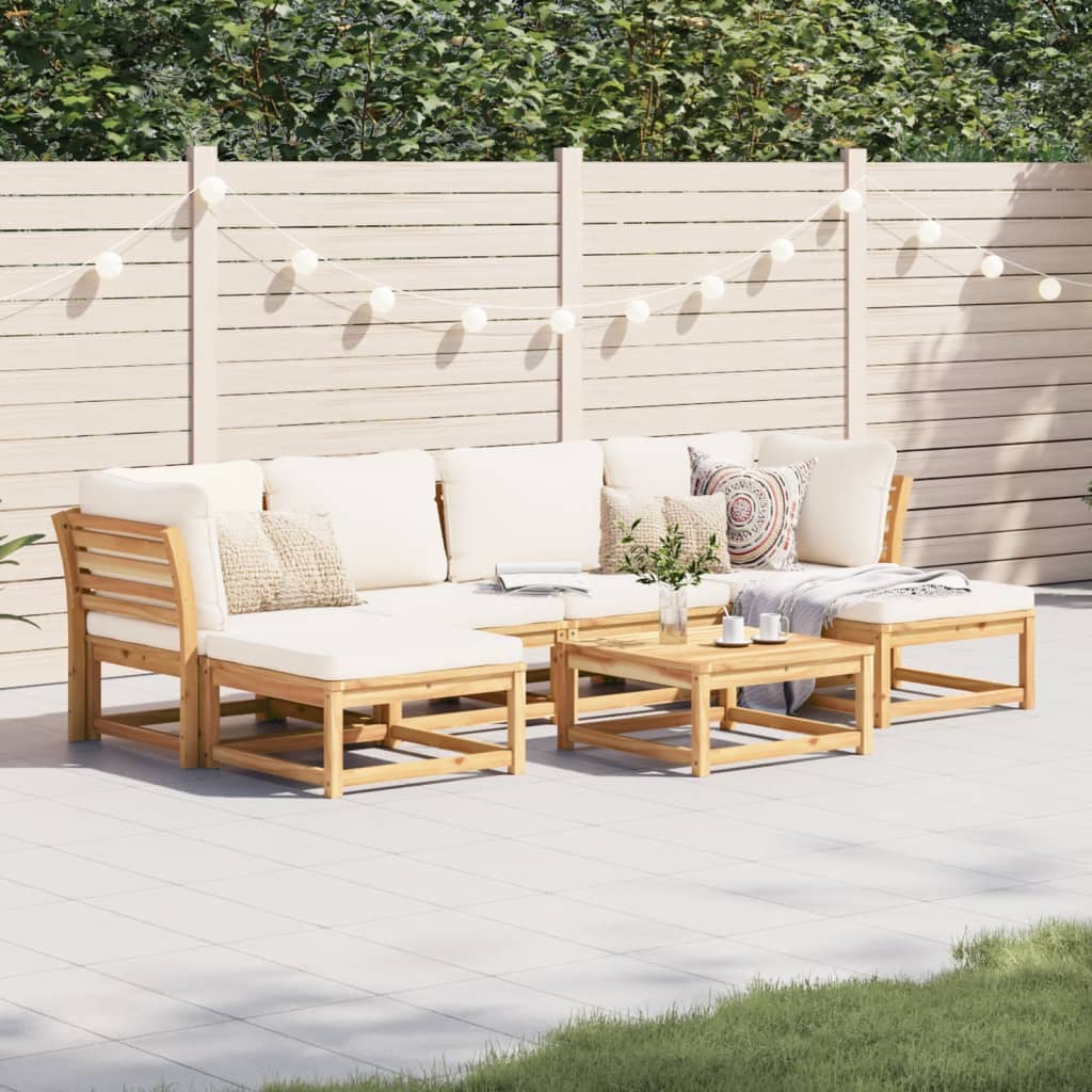 Thumbnail - vidaXL 7-tlg. Garten-Lounge-Set mit Kissen Massivholz Akazie