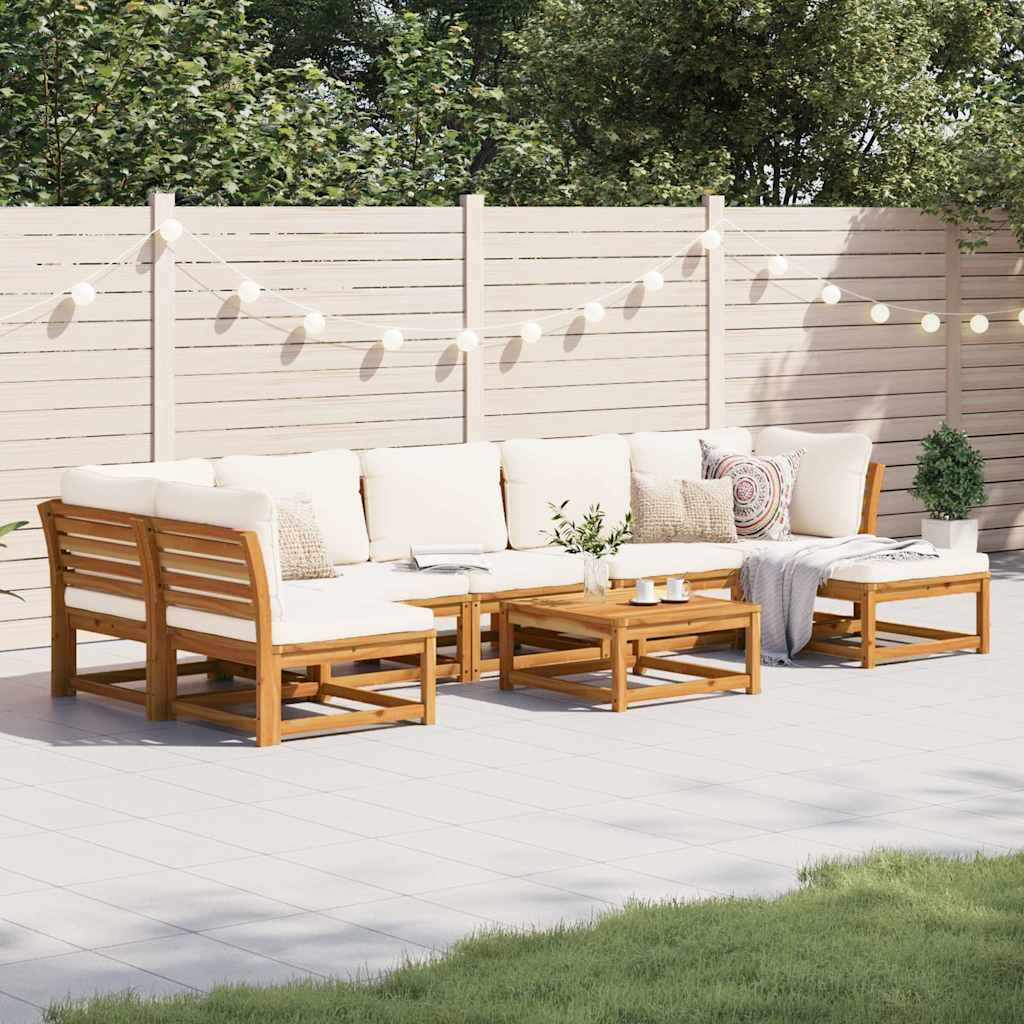 vidaXL Set mobilier grădină cu perne, 8 piese, lemn masiv acacia