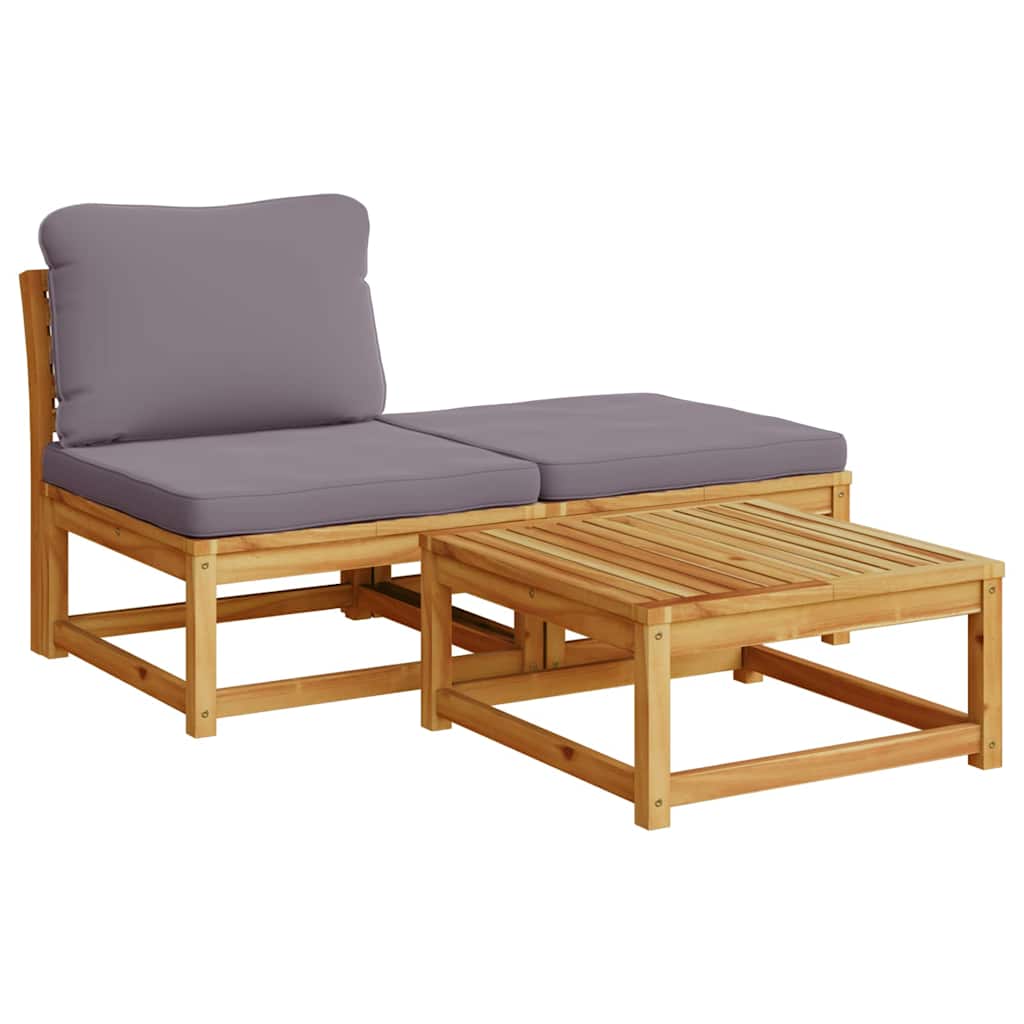 vidaXL Set mobilier de grădină cu perne, 5 buc., lemn masiv acacia