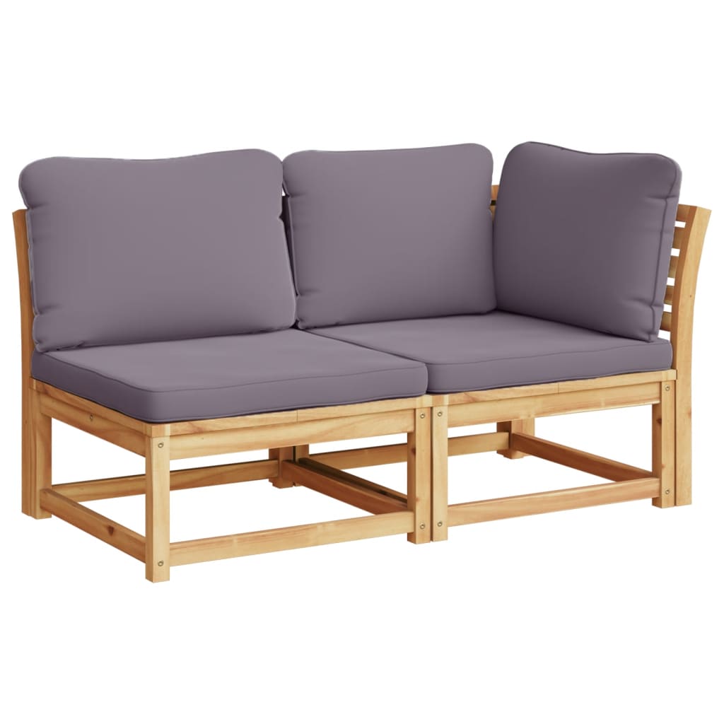 vidaXL 5-delige Loungeset met kussens massief acaciahout afbeelding
