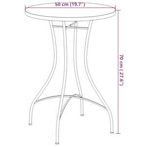 Mozaikový bistro set terakotový a bílý železo a keramika - obrázek 14