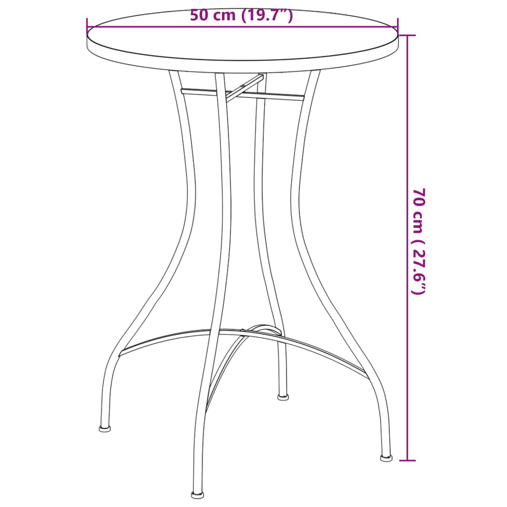 Mozaikový bistro set terakotový a bílý železo a keramika - obrázek 14
