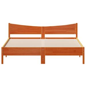 Postel bez matrace voskově hnědá 200 x 200 cm masivní borovice - obrázek 4
