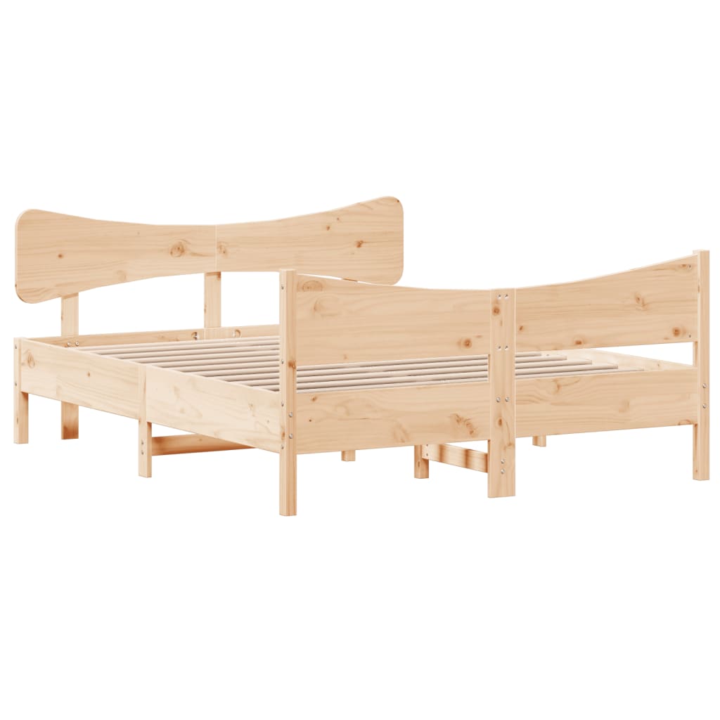vidaXL Bedframe zonder matras massief grenenhout 150x200 cm afbeelding