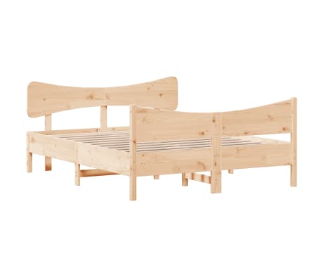 vidaXL Massivholzbett ohne Matratze 150x200 cm Kiefernholz
