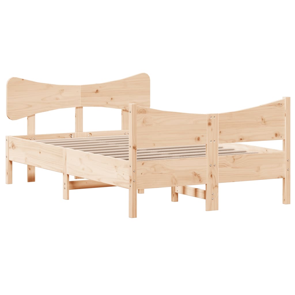 vidaXL Bedframe zonder matras massief grenenhout 120x190 cm afbeelding