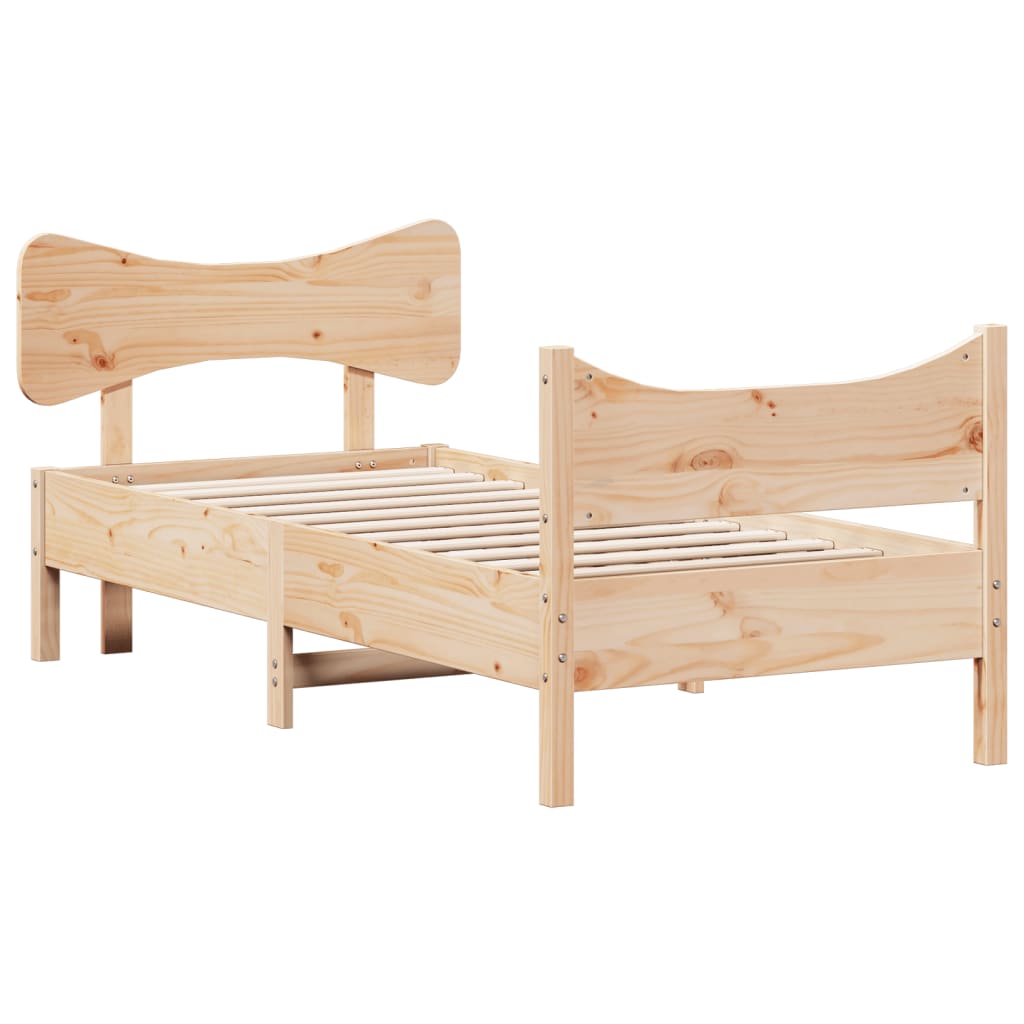 vidaXL Bedframe zonder matras massief grenenhout 90x190 cm afbeelding